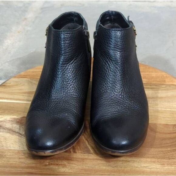Sam Edelman Petal Black‎ Leather Bootie Size 6.5 - Picture 3 of 15